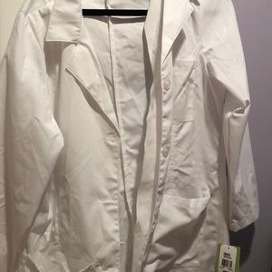 Plain white lab coat